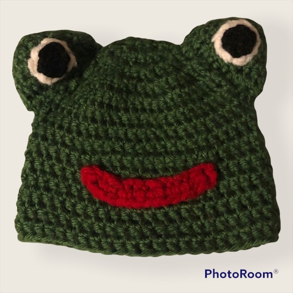 Hand Crafted Other - Crochet Frog Hat